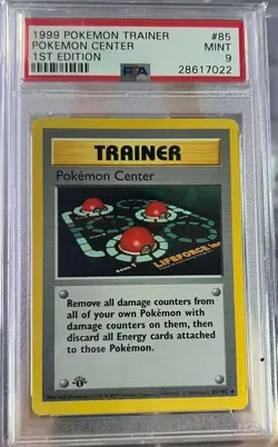 Pokemon Center 85/102 1st Edition Game Pokemon PSA 9 - Image 1