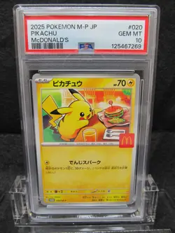PSA 10| 2025 Pokemon Card Pikachu 020/M-P McDONALD'S Promo Japanese Happy Meal - Image 4