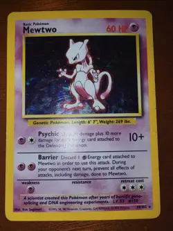 Mewtwo 010/102 Base Set Holo Rare Card HTF - Image 5