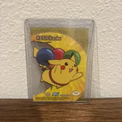 Pikachu #25 PC1 2000 Topps Pokemon TV Animation Blue Logo Clear Card NM Vintage - Image 2