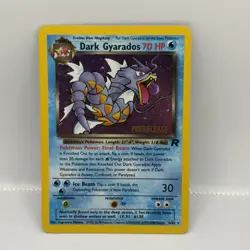 Pokemon Dark Gyarados TCG Prerelease Card 08/82 WOTC Promo Holo LP - Image 1