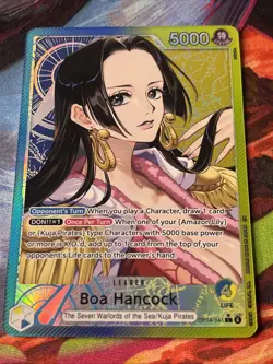 Boa Hancock Alt Art OP14-041 L The Azure Sea's Seven ONE PIECE Card English NM - Image 3