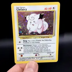 Clefairy - 4th Print Base Set 5/102 - WoTC Holo Rare Pokemon Card 1999-2000 - Image 4