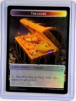 MTG Magic The Gathering CLB Battle Baldurs Gate Token Foil Rabbit / Treasure - Image 2