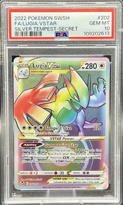 2022 Pokemon SWSH Silver Tempest Lugia VST #202/195 PSA 10 GEM MINT - Image 1