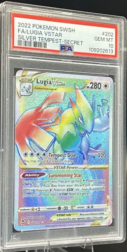 2022 Pokemon SWSH Silver Tempest Lugia VST #202/195 PSA 10 GEM MINT - Image 2