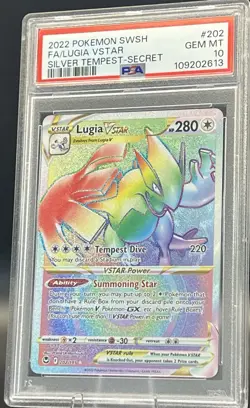 2022 Pokemon SWSH Silver Tempest Lugia VST #202/195 PSA 10 GEM MINT - Image 3