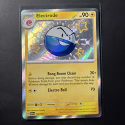 Pokemon TCG 2024 Sv: Paldean Fates Electrode 134/091 Shiny Rare Holo Card NM - Image 1