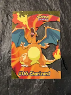 Pokemon Charizard 2000 Topps Blue Label TV Ed. PC3 Clear See-Through Near Mint - Image 1