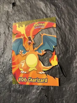 Pokemon Charizard 2000 Topps Blue Label TV Ed. PC3 Clear See-Through Near Mint - Image 2
