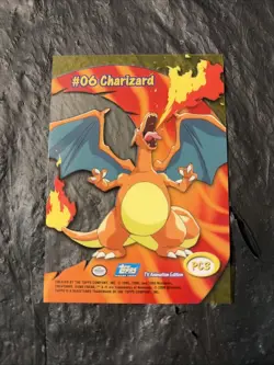 Pokemon Charizard 2000 Topps Blue Label TV Ed. PC3 Clear See-Through Near Mint - Image 4