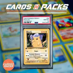 Carte Pokemon Pikachu 58/102 Set de base Edition 1 PSA 10 GEM MINT 🔥 - Image 1