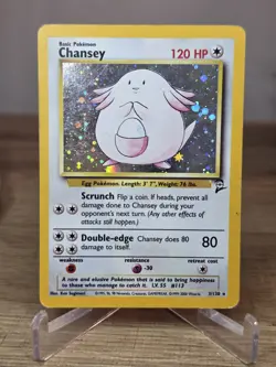 Pokemon Chansey 3/130 Base Set 2 Holo Rare WOTC Vintage - Image 3