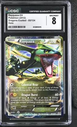 Pokemon Rayquaza EX - 85/124 - Pokemon 2017 Dragons Exalted CGC 8 NM-MINT - Image 1