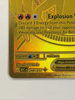 Mega Charizard Y EX 294/217 Gold Hyper Rare, Ascended Heroes, Pokemon - Image 5