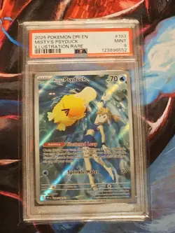 Pokemon 2025 Dri Misty's Psyduck #193 PSA 9 Ultra Rare Destined Rivals En - Image 1