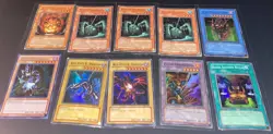 10 Yu-Gi-Oh! Card Lot - Flame Swordsman, Red Eyes B. Dragon, Dark Magician - Image 2