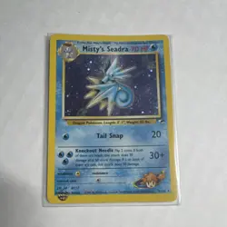 Misty's Seadra 9/132 Gym Heroes Holo Rare 70 HP Stage 1 English 1999 WotC - Image 1