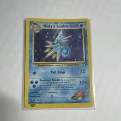 Misty's Seadra 9/132 Gym Heroes Holo Rare 70 HP Stage 1 English 1999 WotC - Image 2
