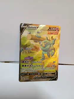 Pokemon TCG Golurk V 182/203 Alt Full Art Holo Ultra Rare NM NO DMG From pack - Image 1