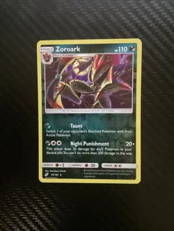 Zoroark 91/181 Sun & Moon Team Up Reverse Holo Pokemon Card NM - Image 1
