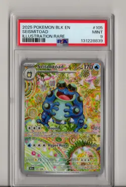 Seismitoad Pokemon TCG Illustration Rare Black Bolt, 105/086, English, PSA 9 - Image 1