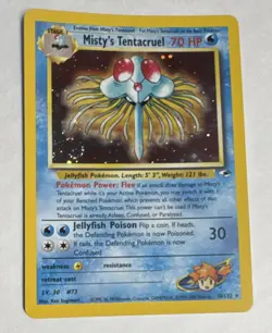 Misty's Tentacruel 10/132 Gym Heroes Holo Rare 70 HP Unlimited English 2000 WotC - Image 1