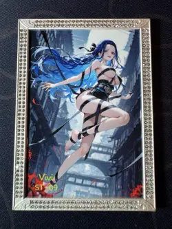 Goddess Black Strip Vivi Premium Metal Card Waifu Doujin One Piece Character - Image 1