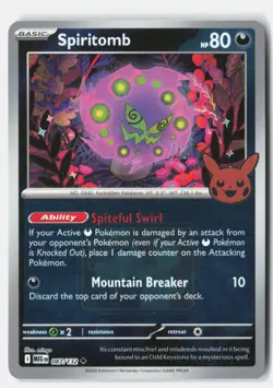 Spiritomb (Pokeween 2025) 87/132 League & Championship Cards Pokemon Holo NM - Image 1