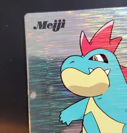 Pokemon Croconaw Meiji New Get Card Silver HP 80 Japanese Nintendo - Image 3