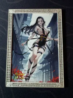 Goddess Black Strip Robin Premium Metal Card Waifu Doujin One Piece Character - Image 1