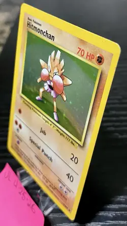 Hitmonchan 7/102 Base Set Pokemon Card RARE Holo - Image 2