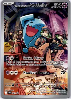 Team Rocket's Wobbuffet Holo Psychic Promo SV: Scarlet & Violet Promo Cards 203 - Image 1
