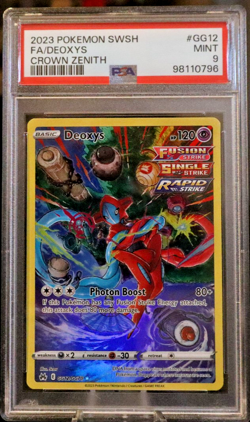 2023 Pokemon SWSH - Crown Zenith - Deoxys #GG12/GG70 - Full Art Holo Rare PSA 9 - Image 1