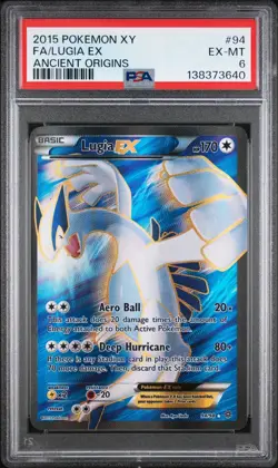 PSA 6 2015 Pokemon XY Ancient Origins Full Art Lugia EX 94/98 Holo Foil Rare - Image 1