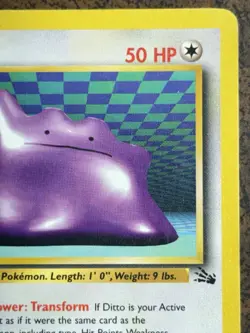 Ditto 18/62 Fossil Rare Pokemon Card. - Image 3