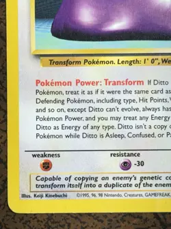 Ditto 18/62 Fossil Rare Pokemon Card. - Image 5