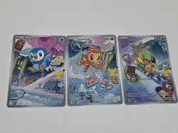 Pokemon First Partner Illustration Collection Series 1 Gen 4 Sinnoh Starters set - Image 1
