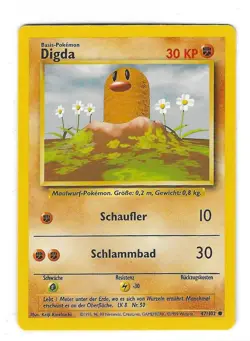 Pokemon TCG Diglett 47/102 (Digda) GERMAN - Image 1