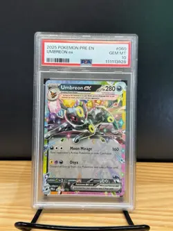 2025 Pokemon Sv: Prismatic Evolutions Umbreon ex Double Rare Holo #060 PSA 10 - Image 1