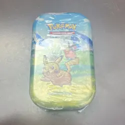 Pokemon Trading Card Game Pikachu Multicolor Sealed Tin Deck Box Standard Size - Image 1