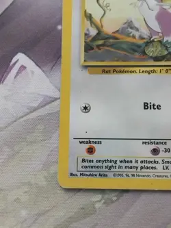 Rattata Base Set 61/102 Pokemon Card HP - Image 4