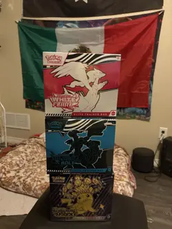 Pokemon Elite Trainer Box White Flare Black Bolt Surging Spark 3 Boxes - Image 1