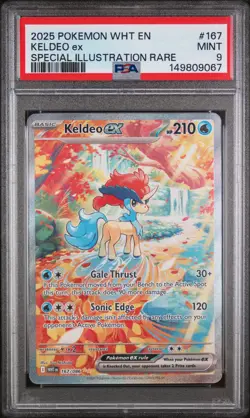 Keldeo Ex Special Illustration Rare Pokemon Wht En-White Flare 167 NM PSA 9 - Image 1