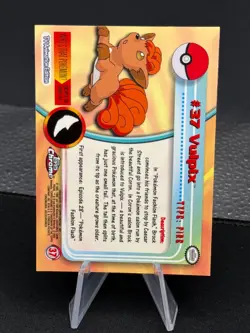 Vulpix Base Holo #37 Pokemon 2000 Topps Chrome Pokemon Series 1 NM - Image 2