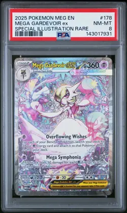 2025 POKEMON MEG EN-MEGA EVOLUTION #178 MEGA GARDEVOIR EX PSA 8 - Image 1