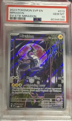 2023 POKEMON Scarlet & Violet ETB BLACK STAR PROMO Miraidon SVP 013 PSA 10 - Image 1