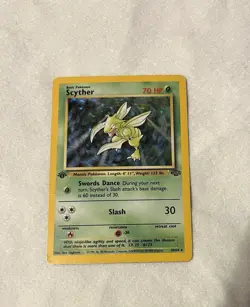 1999 Pokemon Scyther Holo Jungle 1st Edition 10/64 - Image 1