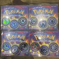 4 No. Vintage Hasbro Pokemon Battling Coin Game 1999 in cases - Image 1