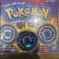 4 No. Vintage Hasbro Pokemon Battling Coin Game 1999 in cases - Image 3